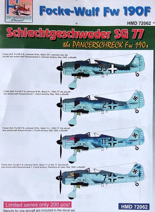1/72 062: Focke-Wulf Fw 190F SG 77