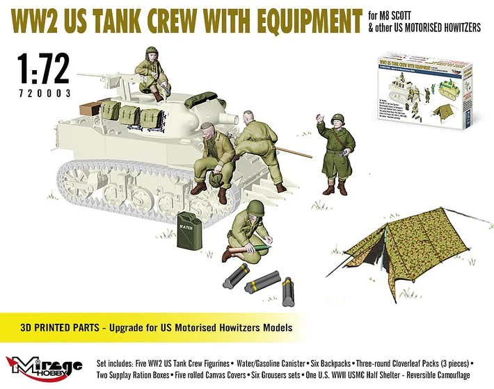 MH720003: WW2 US Tank Crew With Equipment