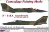 1/72 040: F-111A Aardvark camouflage paint mask