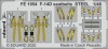 1/48 1054: F-14D Sealbelts Steel - Photo-etched