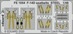 1/48 1054: F-14D Sealbelts Steel - Photo-etched