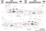 1/48 233: F-14A high Visibility stencil set decal sheet