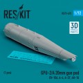 1/72 475: GPU-2/A 20mm gun pod (1 pcs) (3D Printed)